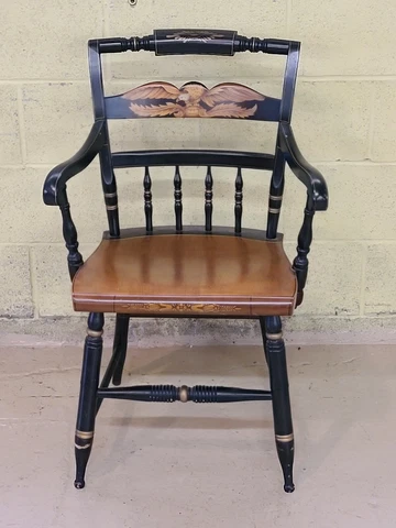 Hitchcock Dinning Room Arm Chairs, Stenciled Eagle, Pickup Cover