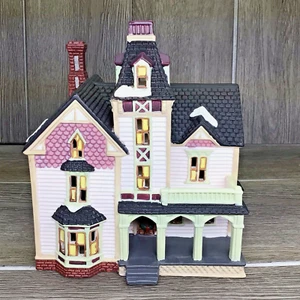Dickens'Collectables, Victorian Series, The Pink House- Lighted House - Picture 1 of 11