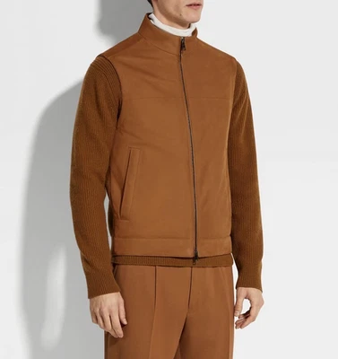 Gilet en cuir daim marron pour homme taille XS S M L XL XXL 3XL - Photo 1/4