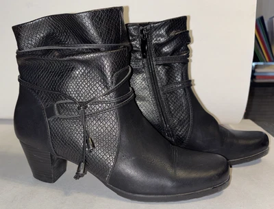 Botines para mujer Patrizia by Spring Step Winona de cuero granulado negro talla 38 Foto 1 de 4