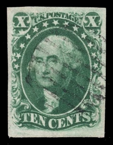 MOMEN: US STAMPS #15 IMPERF USED VF/XF PF CERT LOT #96038 - Picture 1 of 3