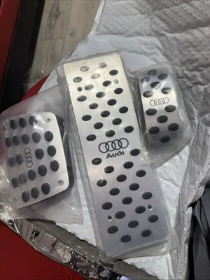 Audi S5 Brushed Stainless Pedal Cap - Brake And Foot Rest With Emblem True OEM - Image 1 of 4