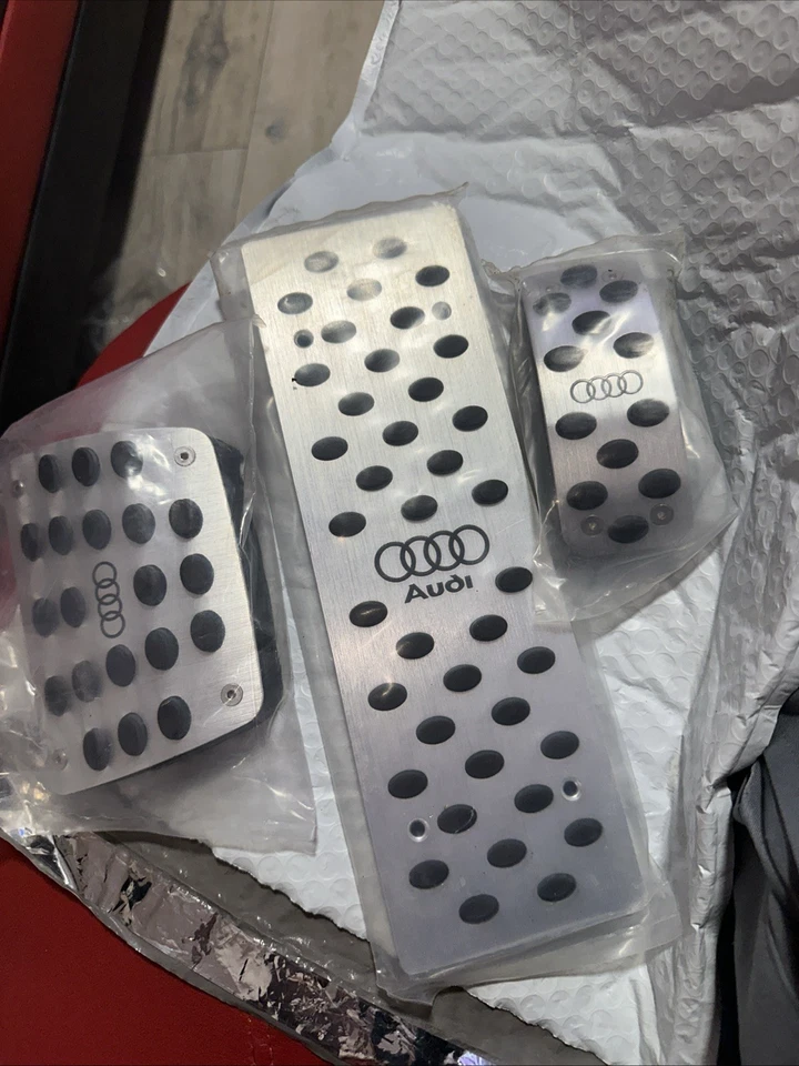 Audi S5 Brushed Stainless Pedal Cap - Brake And Foot Rest With Emblem True OEM - Image 1 of 4