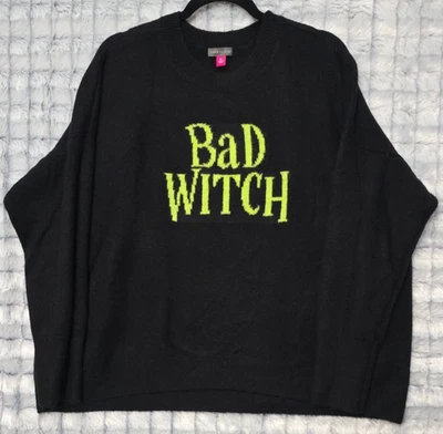 Suéter tejido negro Vince Camuto Bad Witch para mujer XL Wicked Wizard of Oz Foto 1 de 4