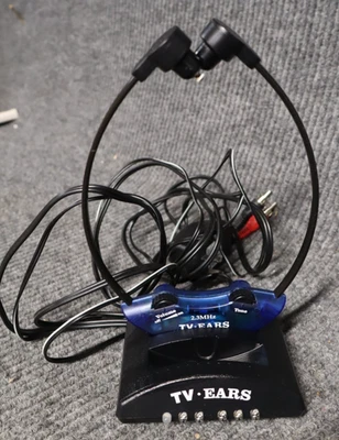 TV Ears 2.3 MHZ Wireless Headset Headphones TV Hearing Aid System Device & Cords - Image 1 of 4