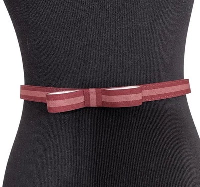 Cinturón Boden Borgoña Rayas Lazo Talla Pequeña Clásico Preppy Foto 1 de 4