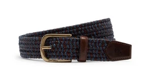 Cinturón Oliver Sweeney tejido de cuero marrón grande 34-38 pulgadas 86-97 cm PVP £89 - Imagen 1 de 4