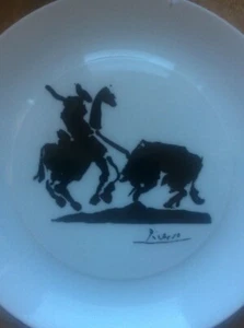 Signed Picasso Plate La Tauromaquia Bull Fighting Matador Block Bidasoa Spain 4 - Picture 1 of 6