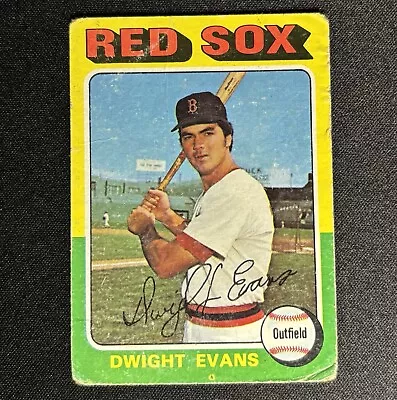 1975 Topps # 255 Dwight Evans Boston Red Sox Baseball Card - Image 1 of 2