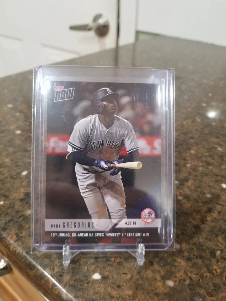 2018 DIDI GREGORIUS 10th IN HR GIVES YANKEES 7th STRAIGHT WIN TOPPS NOW CARD 137 - Image 1 of 2