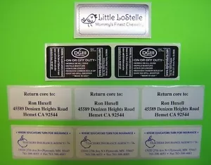 Custom Printed Labels, 250 Stickers, Rectangle 1.25" x 2.5", 1-Color, Business - Picture 1 of 5