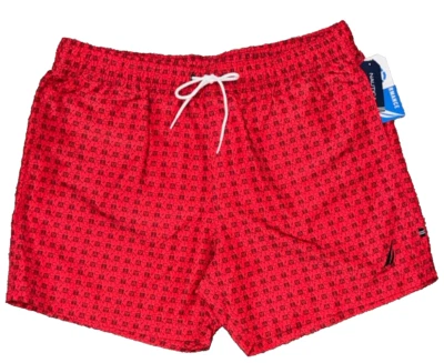 Shorts de natação masculino Nautica 6 cubos estampa secagem rápida vermelho náutico GG - Imagem 1 de 4