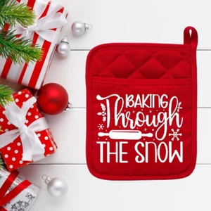 Baking Thru The Snow - Portavasos - Almohadilla caliente - Horno Mitt - Navidad - Regalo 022 - Imagen 1 de 2