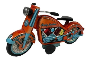 Harley Davidson Motorcycle Friction Tin Toy Metal  Reproduction - Picture 1 of 8