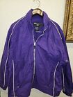 Vtg 90S Pro Celebrity Full Zip Windbreaker Jacket Sz S Purple Yellow.