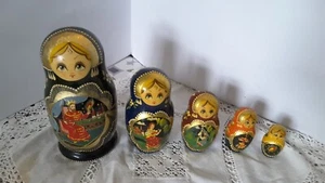 ANCIENNE POUPEE RUSSE MATRIOCHKA PAR 5 - Imagen 1 de 8