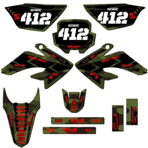 Kit de gráficos CRF 80 APACHE verde Senge 2011-2016 compatible con Honda - Imagen 1 de 10
