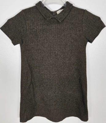 Zara Kids Collection Girls Size 10 Green Shift Dress Short Sleeve Collared - Image 1 of 3