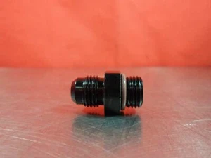 FRAGOLA 495100-BL BLACK ALUMINUM 6AN TO 9/16-18 ORB O-RING ADAPTER FITTING -6 - Picture 1 of 3