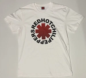 Red Hot Chili Peppers White Rock Wear Originals Cotton T-Shirt Graphic Large - Picture 1 of 3