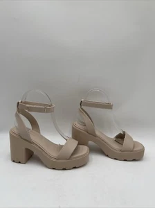 Women’s Call It Spring Wave Platform Sandal Beige Size 6.5 - Picture 1 of 5