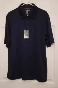 Polo da uomo Haggar in Motion manica corta taglia XL aderente blu - Foto 1 di 12