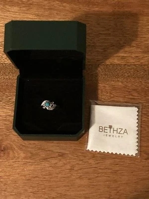 NEW Genuine Turquoise Ring Size 8 for Women Sterling Silver by BETHZA - Image 1 of 4