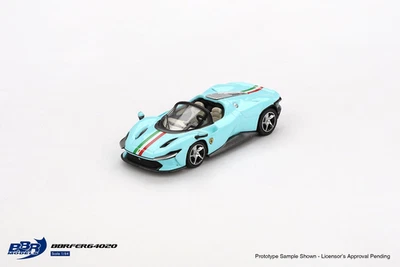 Mini GT 1/64 BBR 1/64 Ferrari Daytona SP3 Light Blue Diecast Model Car - Image 1 of 4