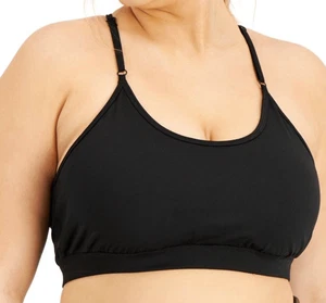 ID Ideology Womens Plus Size Low Impact Sports Bra Black Size 1X - Picture 1 of 3