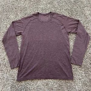 Lululemon Metal Vent Tech Langarm Herren L weinrot sportlicher Pullover - Bild 1 von 7