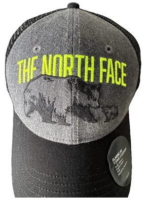 The North Face Trucker Hat Mudder Grey Black Bear Snapback NWT FAST FREE SHIP - Image 1 of 4