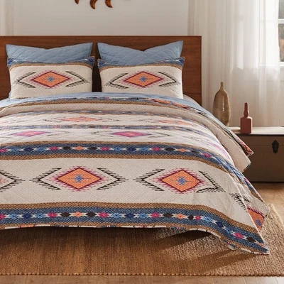 Juego de edredón boho Groenland Home Cheyenne Southwestern, 3 piezas King/Cal King, S... Foto 1 de 4