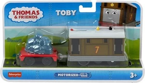TRENINO THOMAS TOBY Modello Locomotiva MOTORIZZATO Rimorchio 20cm HTN30 - Picture 1 of 5