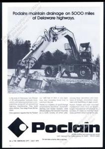Foto excavadora Poclain LY 80 1975 anuncio impreso comercial vintage - Imagen 1 de 7