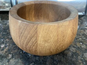 MCM DANSK IHQ Jens Quistaard Staved Teak 10" Holzschale Display/Salat/Obst - Bild 1 von 9