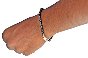 Bracciale 4 mm diamanti neri 8" e collana 18" 925 certificato laboratorio lucentezza offerta - Foto 1 di 12