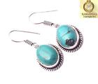7 Gm Turquoise 925 Sterling Silver Plated Fancy Earring Er-49245