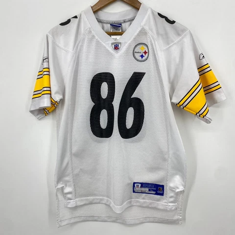 Reebok Football Jersey Youth L White Pittsburgh Steelers #86 Hines Ward Cover
