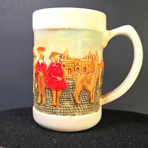 Taza de escena de pueblo de montaña multicolor de alpaca/llama 3D - Imagen 1 de 7
