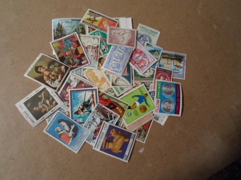 Collection lot 75 different stamps of Paraguay Cover