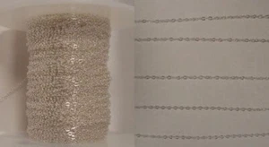10 Feet 925 SOLID Sterling SILVER Cable Chain 1mm ~ tiffany delicate Strong Link - Picture 1 of 1