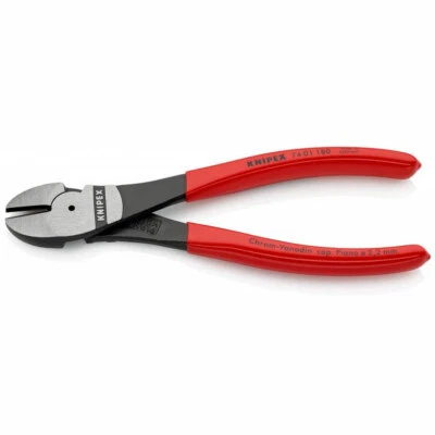KNIPEX PINCE COUPANTE DIAGONALE 180 MM FORTE DEMULTIPLICATION - KNIPEX 74 01 18 - Photo 1/3