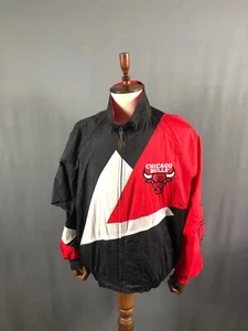 Pro Player Chicago Bulls Windbreaker Full Zip Jacket Nylon Multicolor Men Size L - Picture 1 of 13