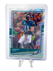 2020 Panini Optic Carson Wentz #79 Premium Silver Wave Prizm /199 QB Eagles Colt - Picture 1 of 2