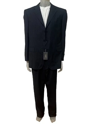 New GIORGIO ARMANI Suit 46 Pant Size 40 Black Label Excellent Condition Solid - Image 1 of 4