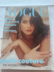 Vogue UK Magazine – April 1988 – Christy Turlington Cover - Picture 1 of 7