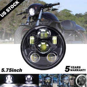 1X5.75" 5 3/4 Motorcycle LED Headlight Projector For Dyna Sportster XL1200 XL883 - Foto 1 di 12