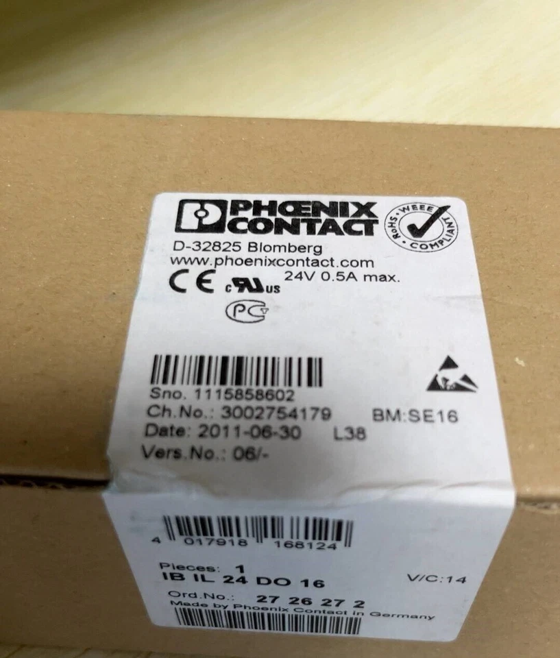 PHONEIX    2726272   IB IL DO 16   IBILDO16    NEW IN BOX . DHL/UPS/FEDEX - Image 1 of 1