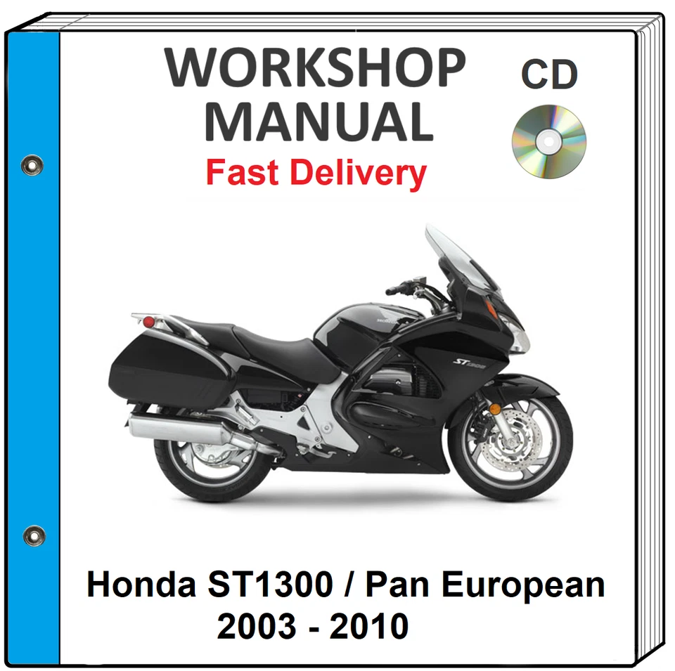 HONDA ST1300 2003 2004 2005 2006 2007 2008 2009 SERVICE REPAIR SHOP MANUAL ON CD - Image 1 of 1