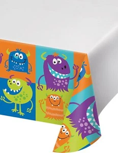Fun Monsters Cartoon Creature Kids Birthday Party Decoration Plastic Tablecover - Picture 1 of 1